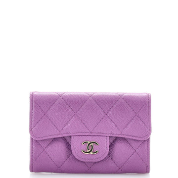 Chanel Classic Flap Card Case Quilted Caviar
