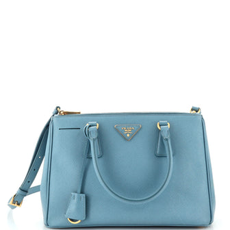 Prada Double Zip Lux Tote Saffiano Leather Small