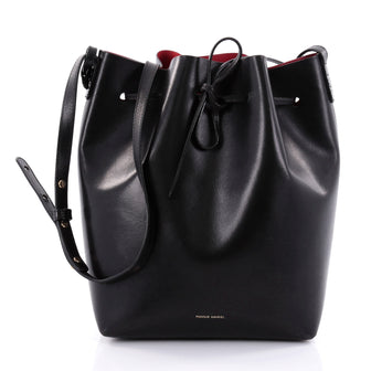 Mansur Gavriel Bucket Bag Leather Large Black 2536001