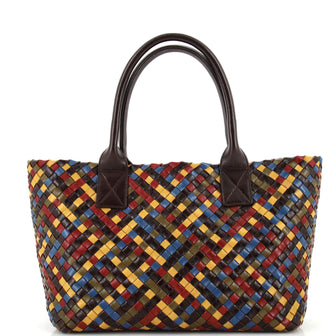 Bottega Veneta Cabat Tote Multicolor Intrecciato Nappa Small