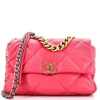 Chanel 19 Flap Bag Quilted Leather Large