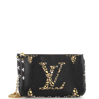 Louis Vuitton Double Zip Pochette Limited Edition Jungle Monogram Giant