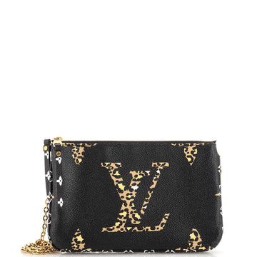 Louis Vuitton Double Zip Pochette Limited Edition Jungle Monogram Giant