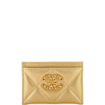 Chanel 19 Card Holder Quilted Leather