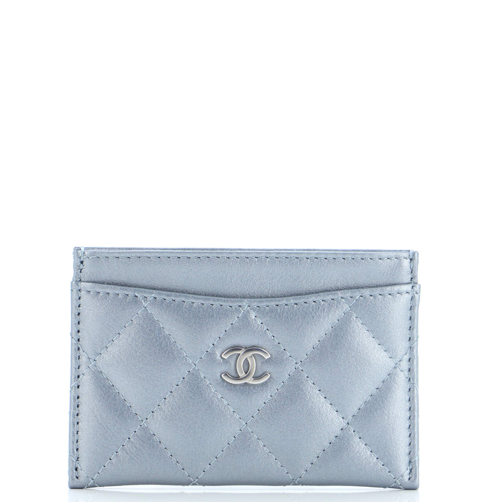 Classic Card Holder Quilted Lambskin / silver