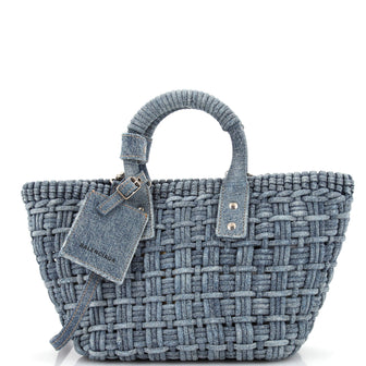 Balenciaga Bistro Panier Bag Woven Denim XS