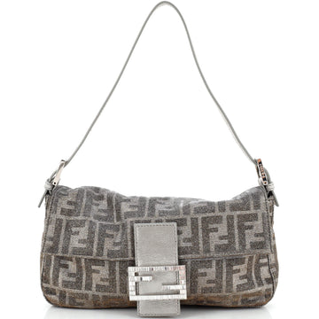 Fendi Baguette Bag Metallic Zucca Canvas
