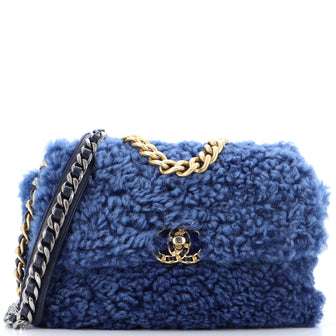 Chanel 19 Flap Bag Shearling Medium
