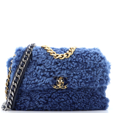 Chanel 19 Flap Bag Shearling Medium