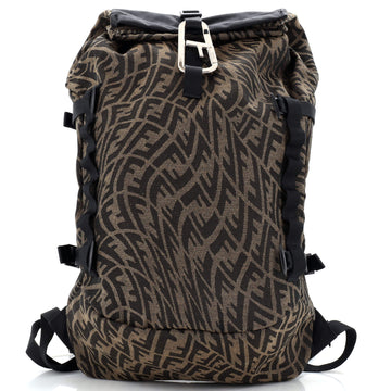 Fendi Sarah Coleman Ferrino Ripstop Backpack Vertigo Zucca Canvas