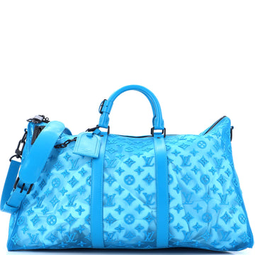 Louis Vuitton Keepall Bandouliere Bag Monogram See Through Mesh 50