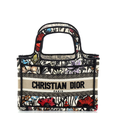 Christian Dior Book Tote Embroidered Canvas Mini