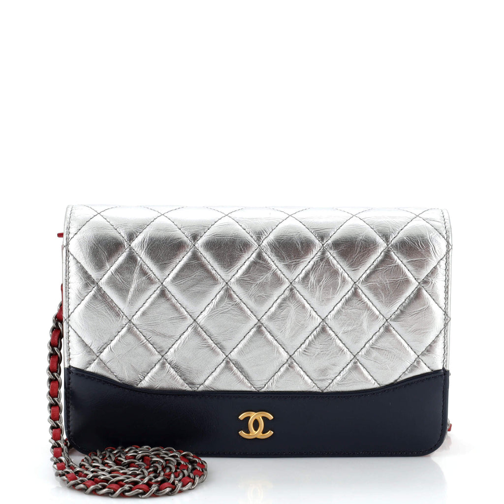 Gabrielle Wallet on Chain Quilted Aged Calfskin ...