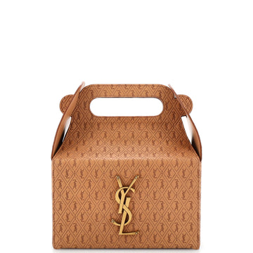 Saint Laurent Take-Away Box Bag Monogram All Over Leather