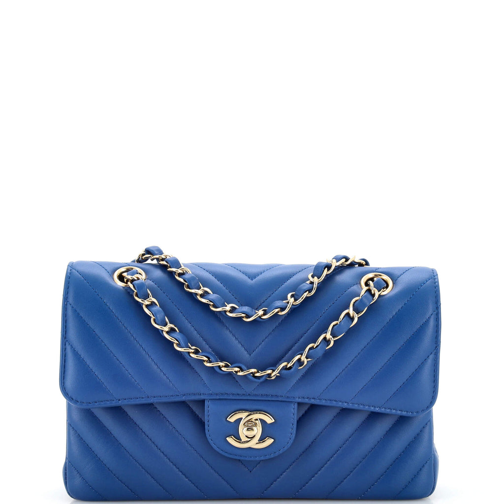 Classic Double Flap Bag Chevron Lambskin ...