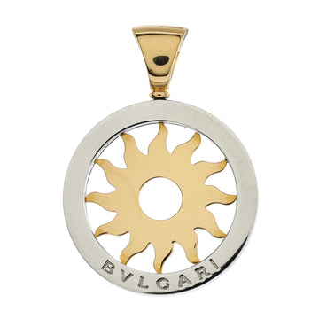 Bvlgari Tondo Sun Pendant Pendant & Charms Stainless Steel with 18K Yellow Gold