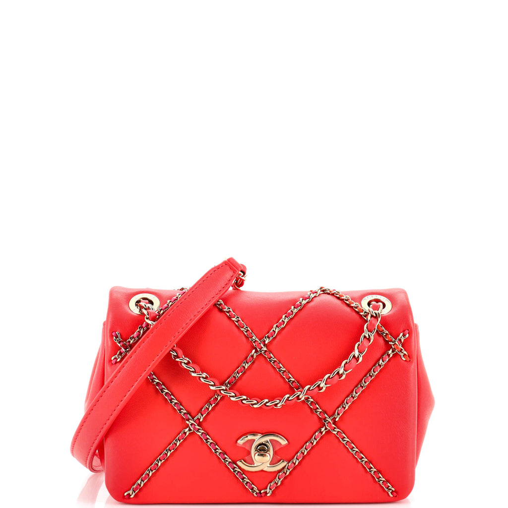 CC Full Flap Bag Chain Embellished Quilted ...