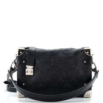 Louis Vuitton Side Trunk Handbag Debossed Monogram Leather PM