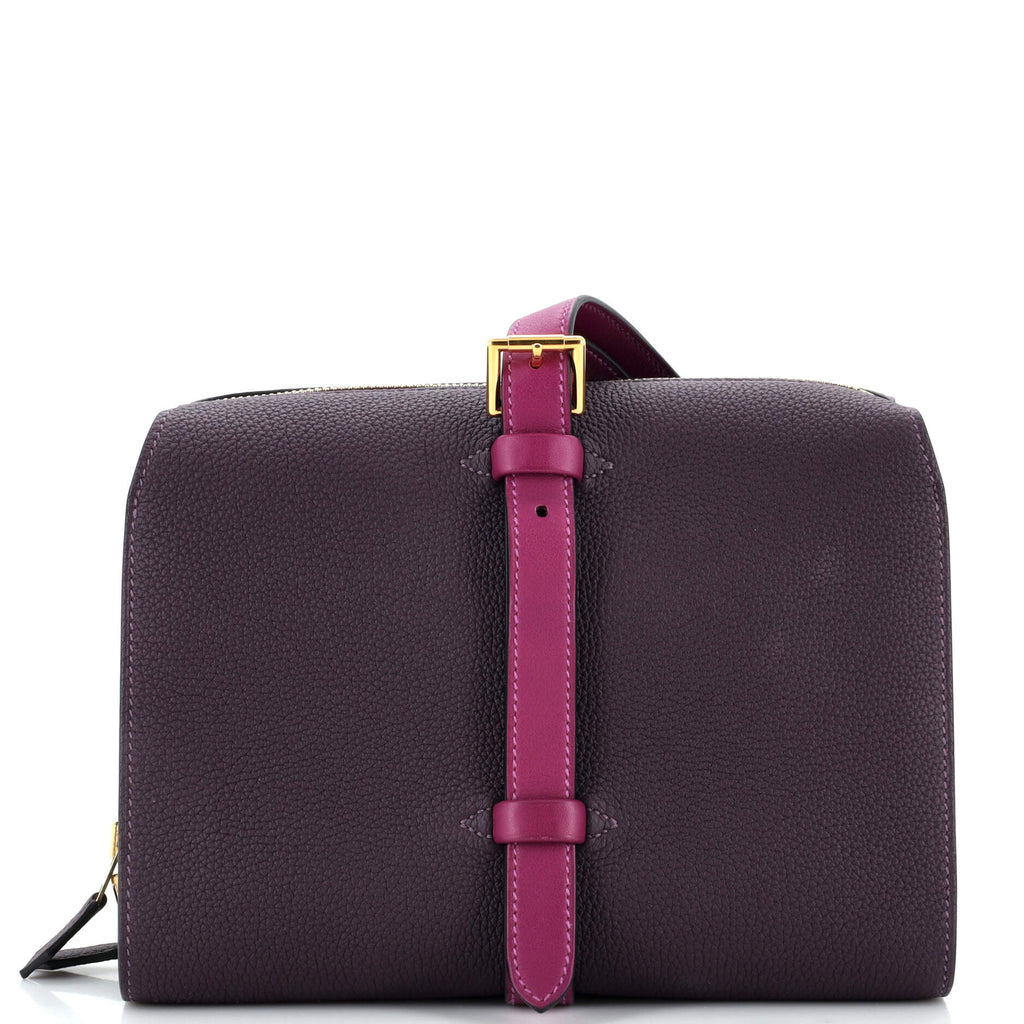 Simone Handbag Togo and Swift / purple