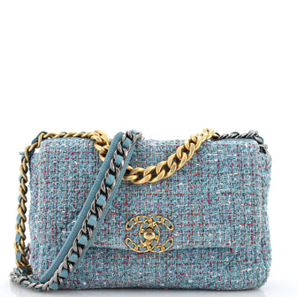 Chanel 19 Flap Bag Quilted Tweed Medium