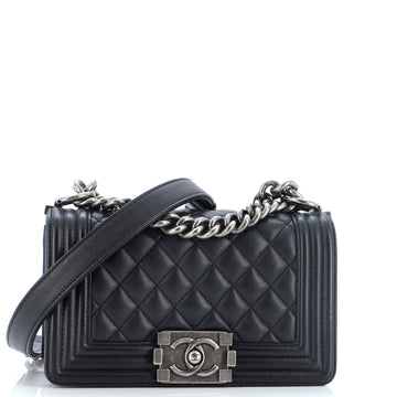 Chanel Boy Flap Bag Quilted Lambskin Small
