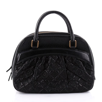 Louis Vuitton Mizi Vienna Handbag Monogram Quilted Lambskin Black 2537701