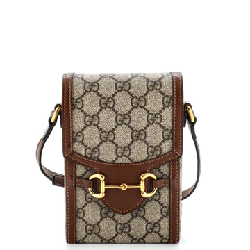 Gucci Horsebit 1955 Crossbody Bag GG Coated Canvas Mini