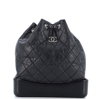 Chanel Gabrielle Backpack Quilted Aged Calfskin Small