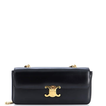Celine Triomphe Chain Shoulder Bag Leather Medium