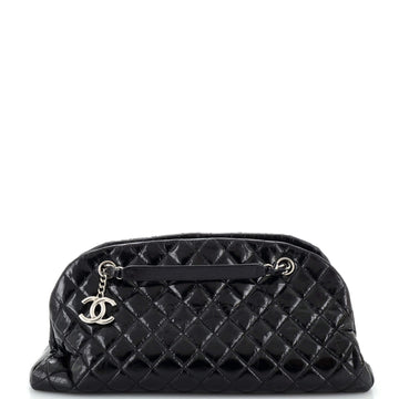 Chanel Just Mademoiselle Bag Quilted Glazed Calfskin Medium