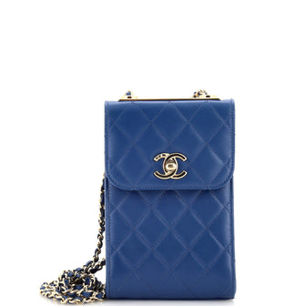 Chanel Trendy CC Phone Holder Crossbody Bag Quilted Lambskin