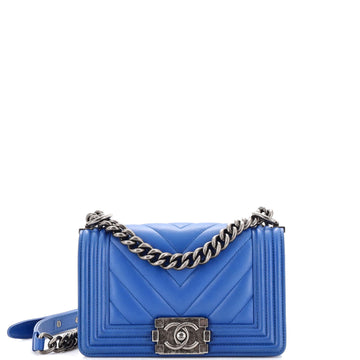 Chanel Boy Flap Bag Chevron Lambskin Small