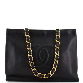 Chanel Vintage CC Chain Tote Lambskin XL