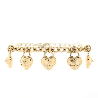 Chanel CC Heart Lock Bracelet Metal