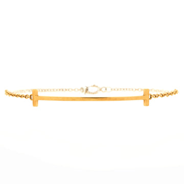 Tiffany & Co. T Smile Chain Bracelet 18K Yellow Gold Medium