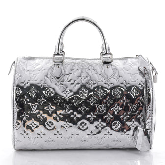 Louis Vuitton Speedy Handbag Miroir PVC 30 Silver 2539603