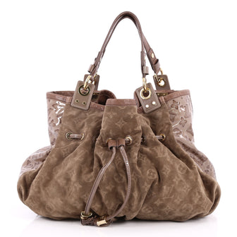 Louis Vuitton Irene Handbag Monogram Embossed Suede and brown 2539607