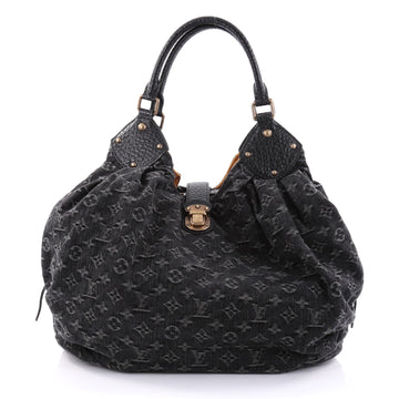 Louis Vuitton XL Hobo Denim Black 2539608