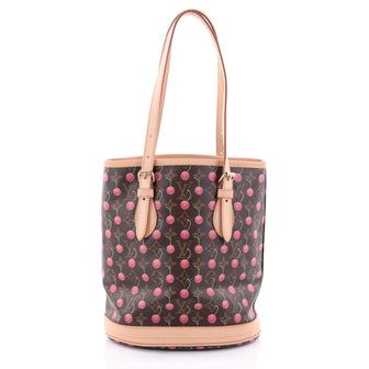Louis Vuitton Bucket Bag Limited Edition Cerises Brown 2539616