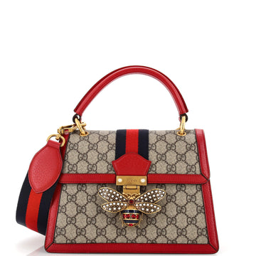 Gucci Queen Margaret Top Handle Bag GG Coated Canvas Small