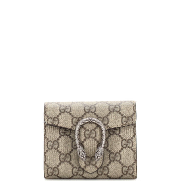 Gucci Dionysus Card Case Wallet GG Coated Canvas Compact