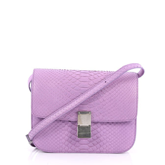 Celine Box Bag Python Medium Purple 2540101