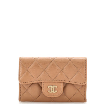 Chanel Classic Flap Card Case Quilted Caviar