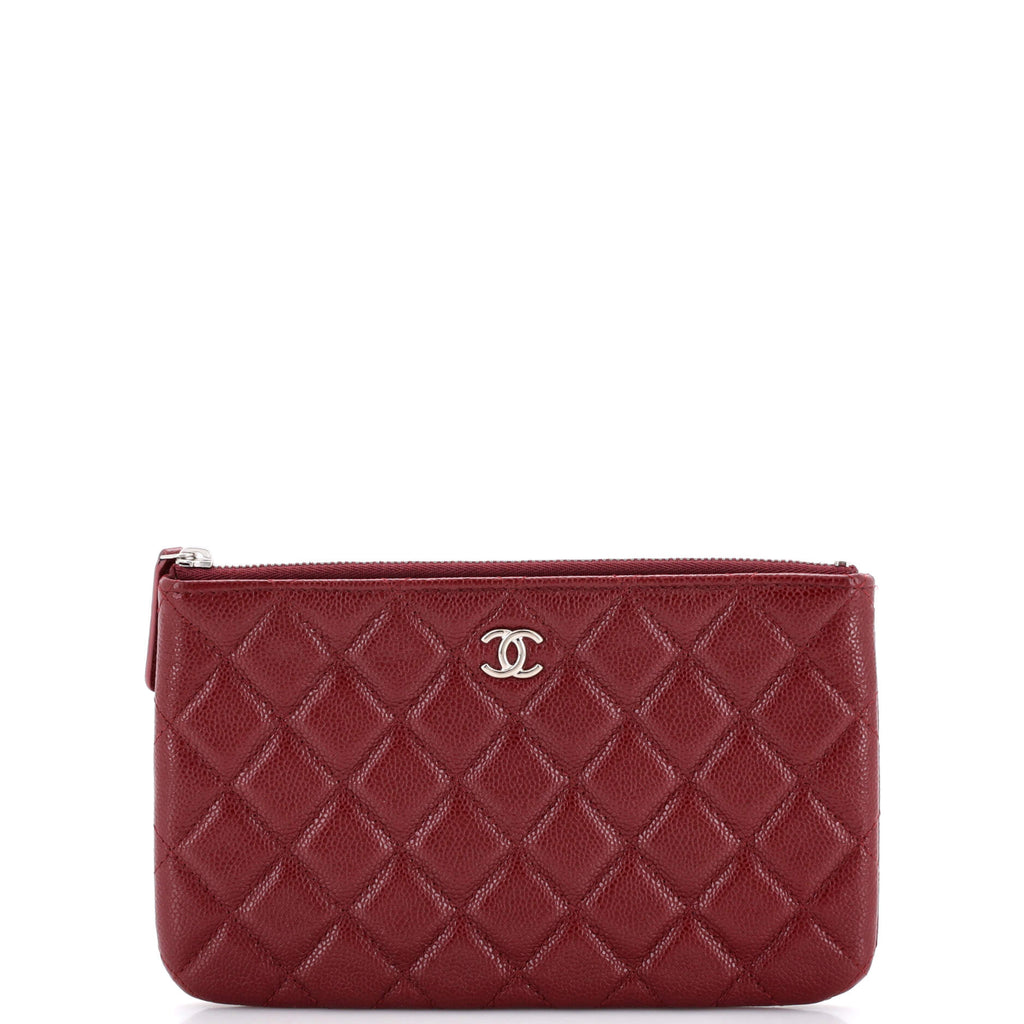 Classic O Case Pouch Quilted Caviar Small / red