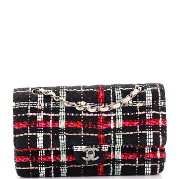 Chanel Vintage Classic Double Flap Bag Quilted Tweed Medium