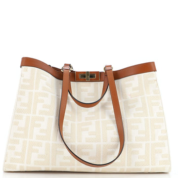 Fendi Peekaboo X-Tote Zucca Jacquard with Leather Medium