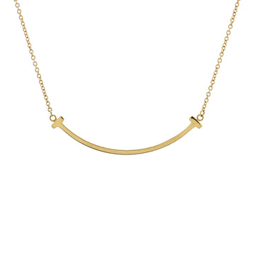 Tiffany & Co. T Smile Pendant Necklace 18K Yellow Gold Small
