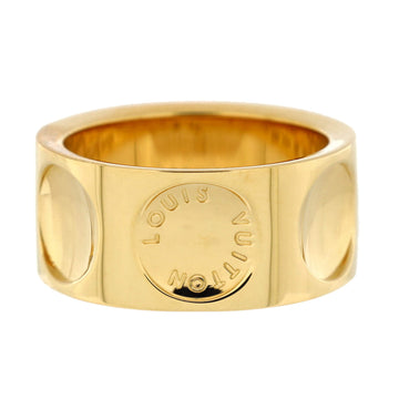 Louis Vuitton Empreinte Band Ring 18K Yellow Gold 10mm