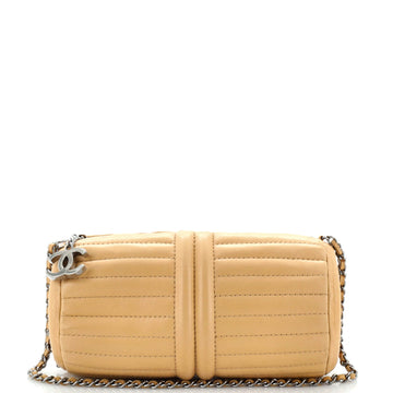 Chanel Vintage Barrel Chain Bag Quilted Leather Small