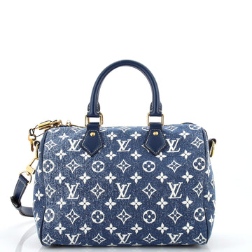 Louis Vuitton Speedy Bandouliere Bag Monogram Jacquard Denim 25
